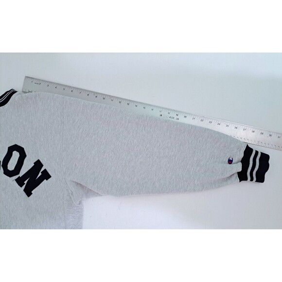 Vintage Champion Size XL Reverse Weave Avalon Varsity Gray Navy Blue 90s Sweater - Picture 12 of 12